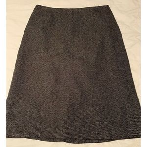 Ann Taylor LOFT Pencil Skirt Navy Woven Textured